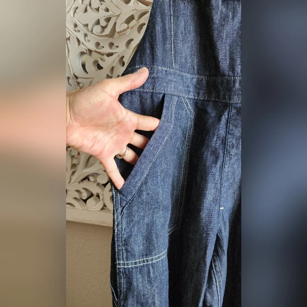 DENIMIST TIE STRAPS RELAXED OVERALLS RETAIL PRICE $465 SIZE XS NWOT - Picture 6 of 16